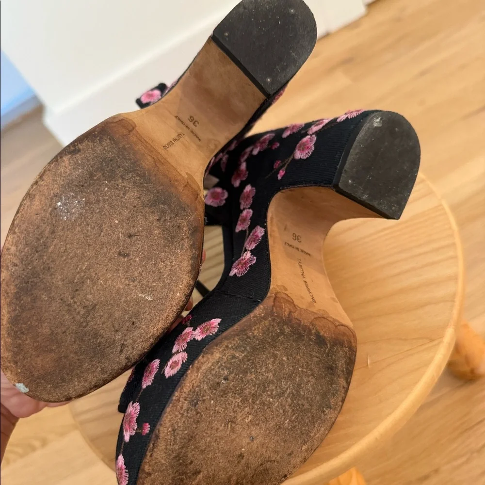 Tabitha Simmons Canvas Floral Print Heel
